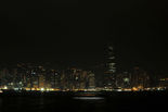 香港维多利亚湾熄灯后